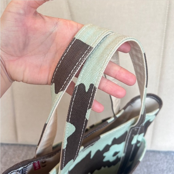 HABLE CONSTRUCTION El Hombre Brown & Turquoise Flower Print Canvas Tote Bag - Picture 15 of 16